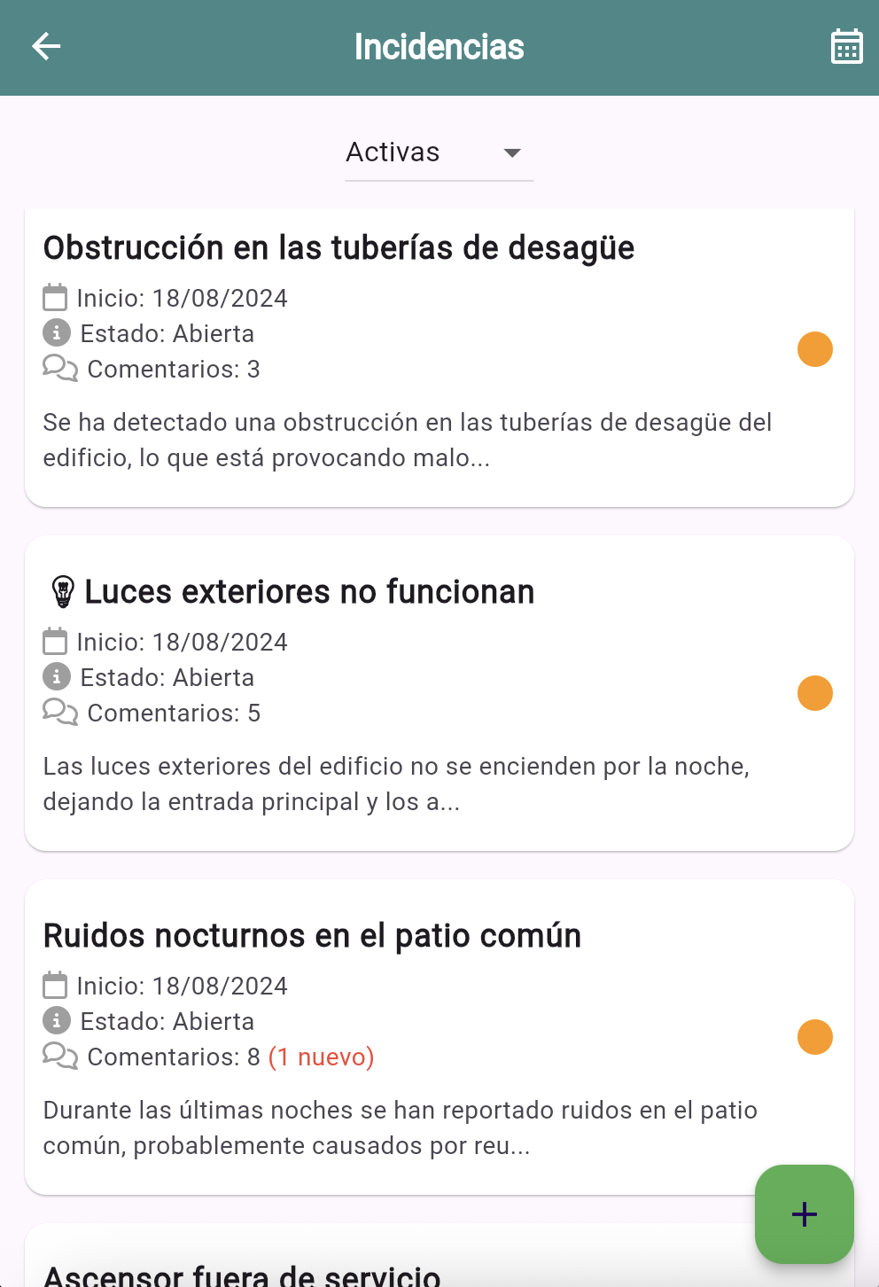 Panel de módulos